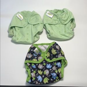 Blueberry Capri one size diaper covers.